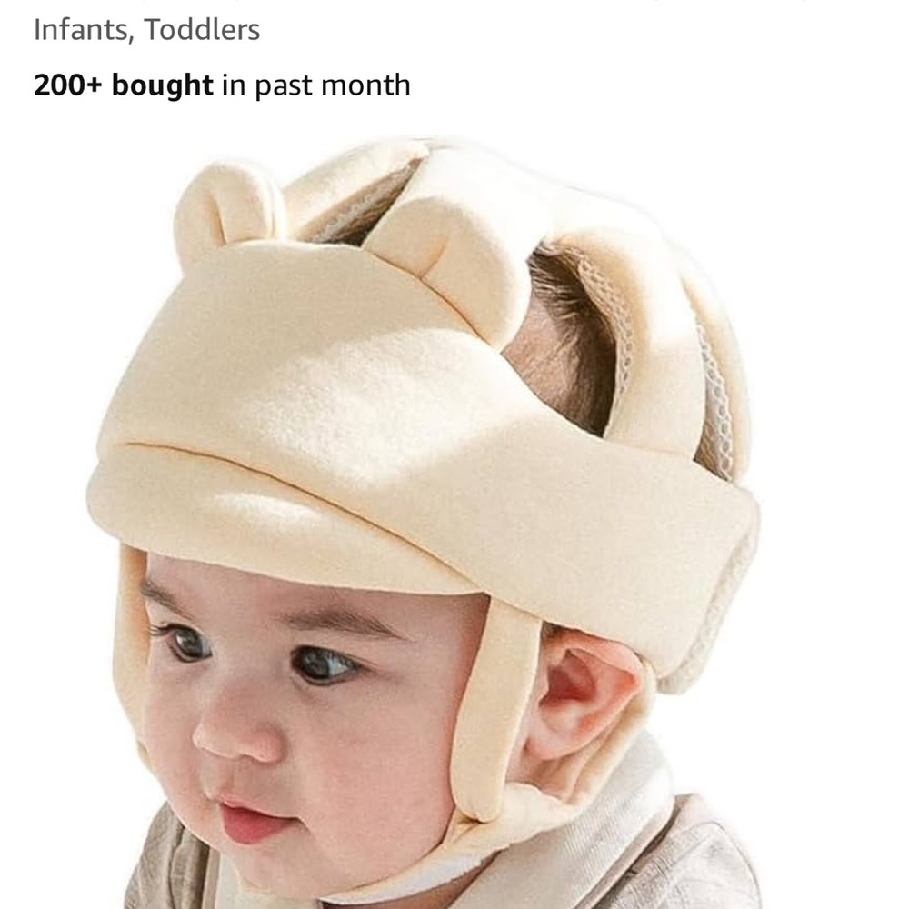 Cream Infant Safety Helmet